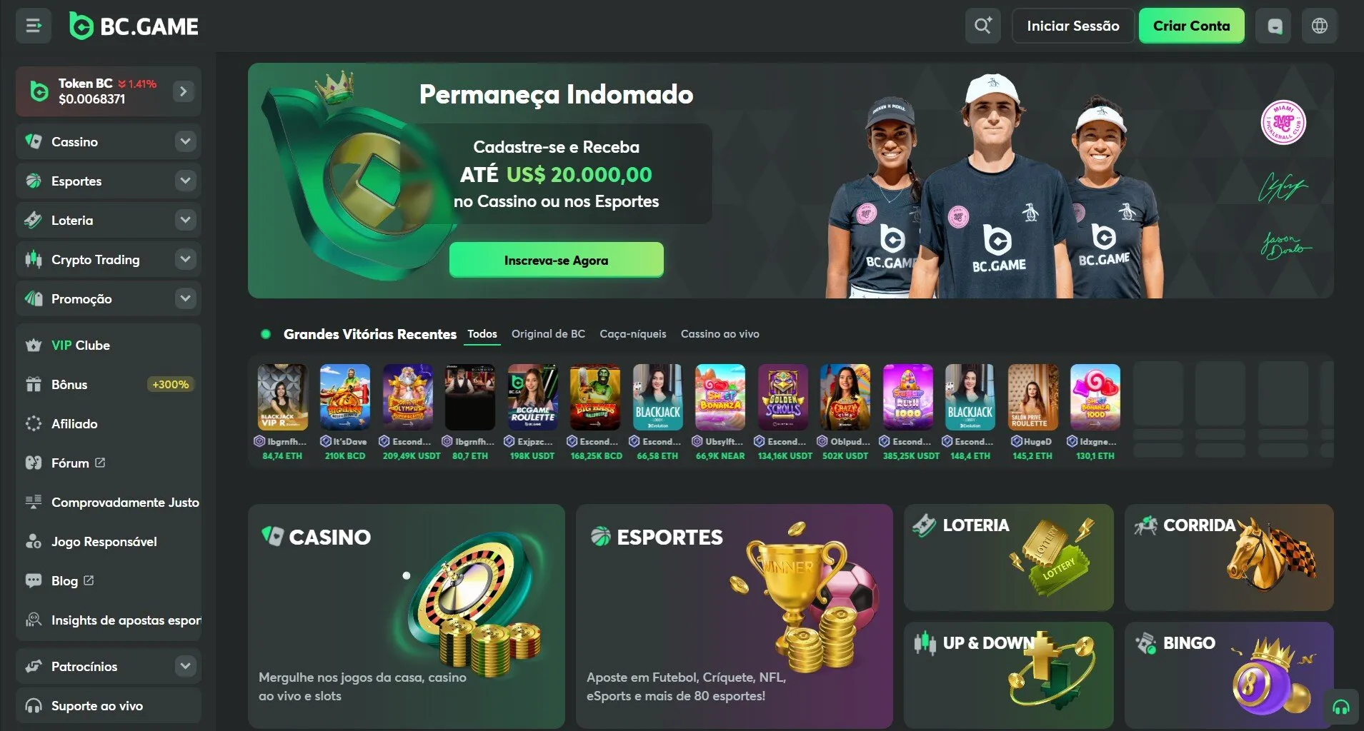 Site oficial do CB.Game Cassino